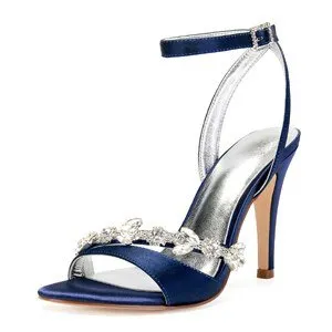 Bridal wedding pumps with rhinestone crystal chain toe