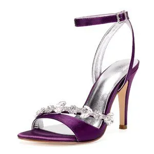 Bridal wedding pumps with rhinestone crystal chain toe