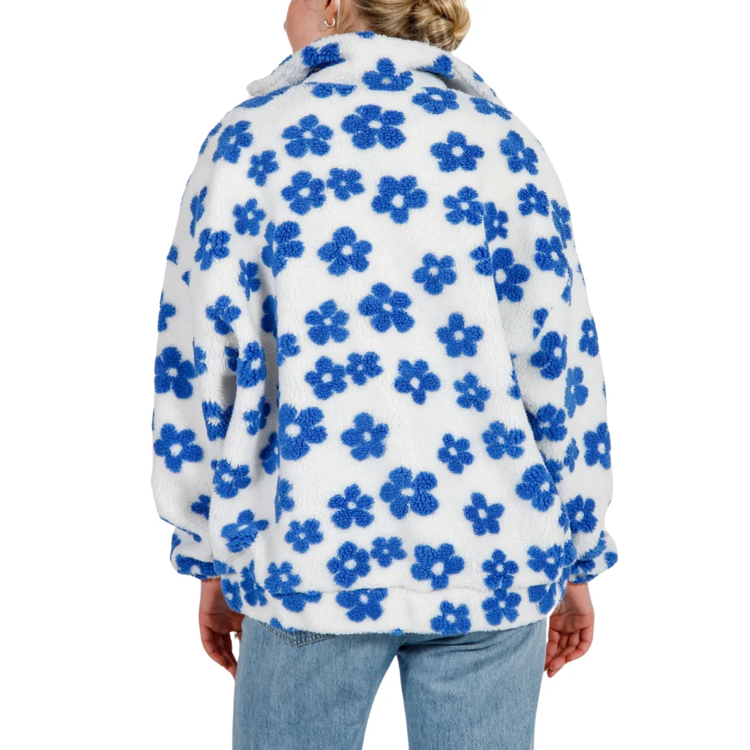 Brunette Women's All Over Daisy Sherpa Jacket