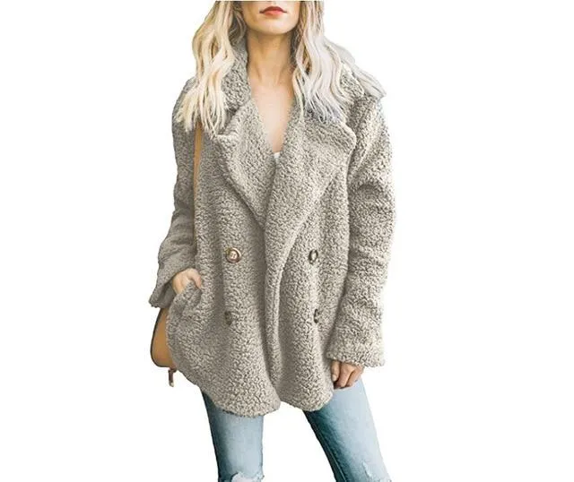 Buttoned Casual Quilted Coat