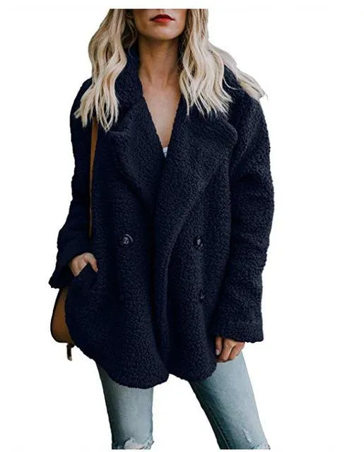 Buttoned Casual Quilted Coat