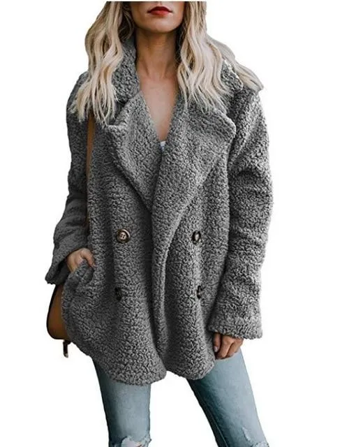 Buttoned Casual Quilted Coat