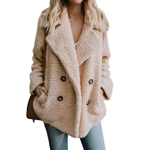 Buttoned Casual Quilted Coat