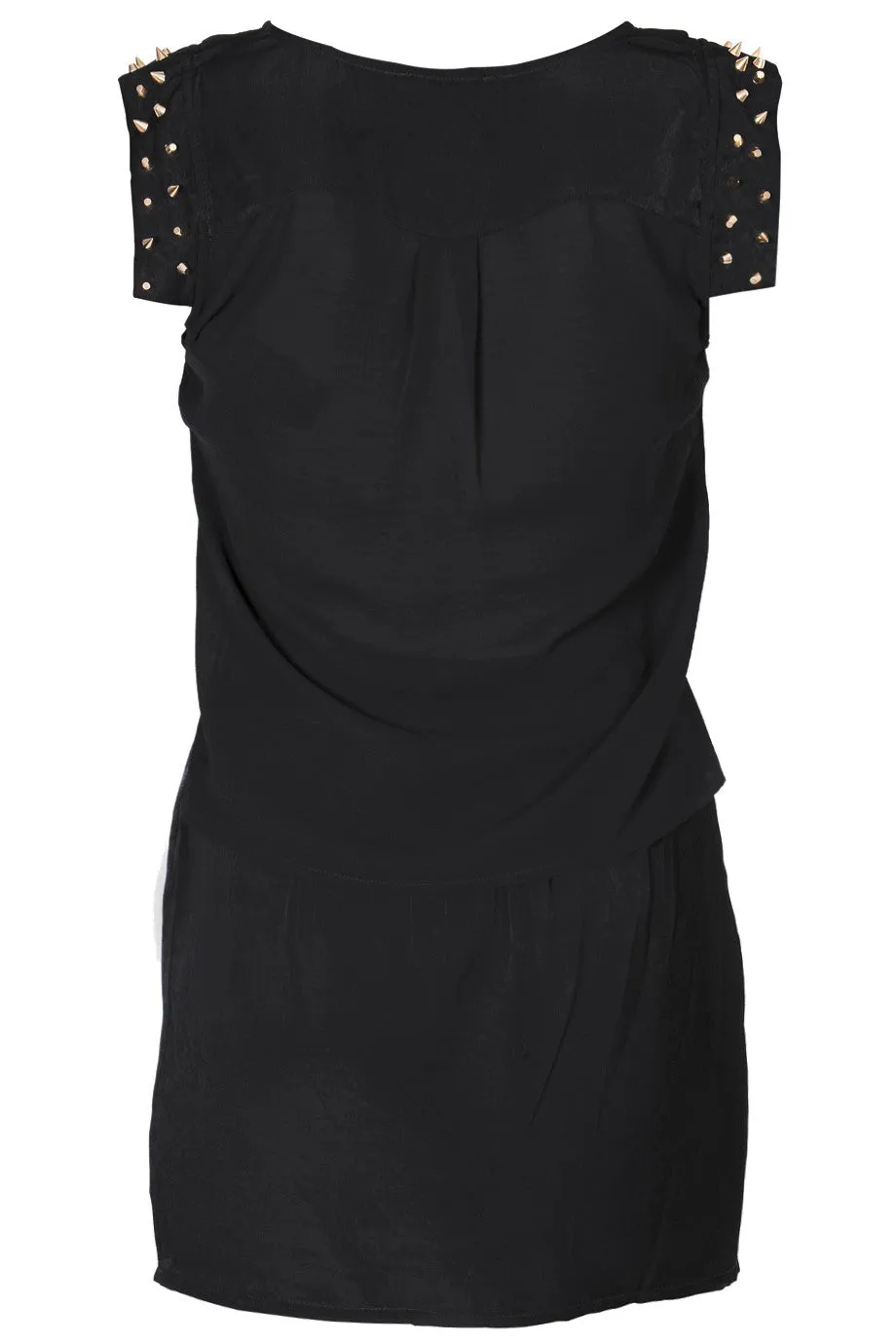 C BLOCK SURI Black Studded Knee Length Dress