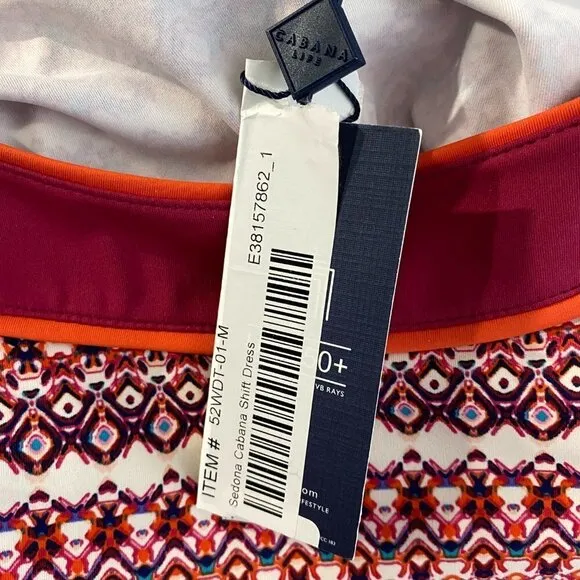 Cabana Life Sedona Shift Dress Multicolored Print NWT Women's Medium