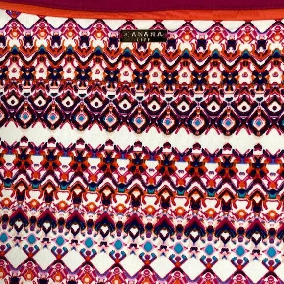 Cabana Life Sedona Shift Dress Multicolored Print NWT Women's Medium