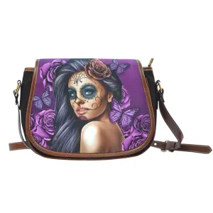 Calavera Canvas/Leather Saddle Bag