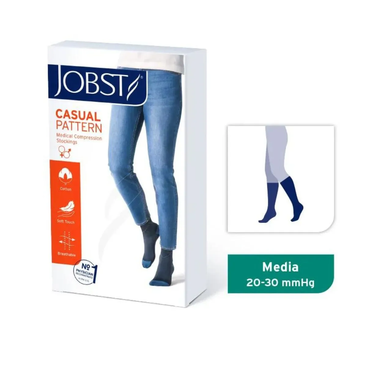Calcetín Casual Pattern 20-30 mmhg Gris
