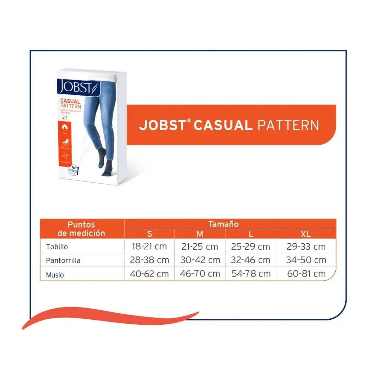 Calcetín Casual Pattern 20-30 mmhg Gris