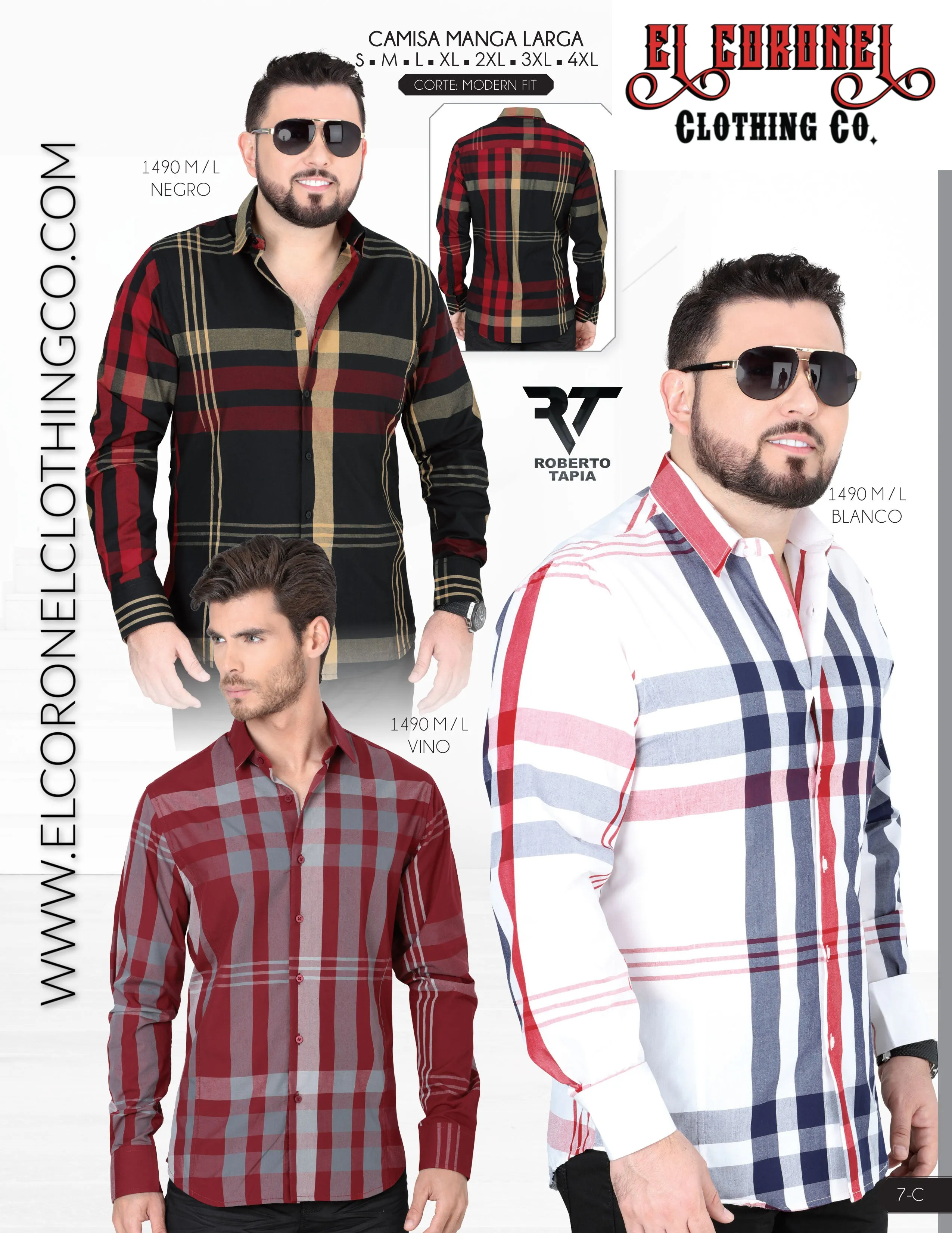 Camisa Lamasini 1490 Modern Fit manga larga Color Vino - Estilo Roberto Tapia