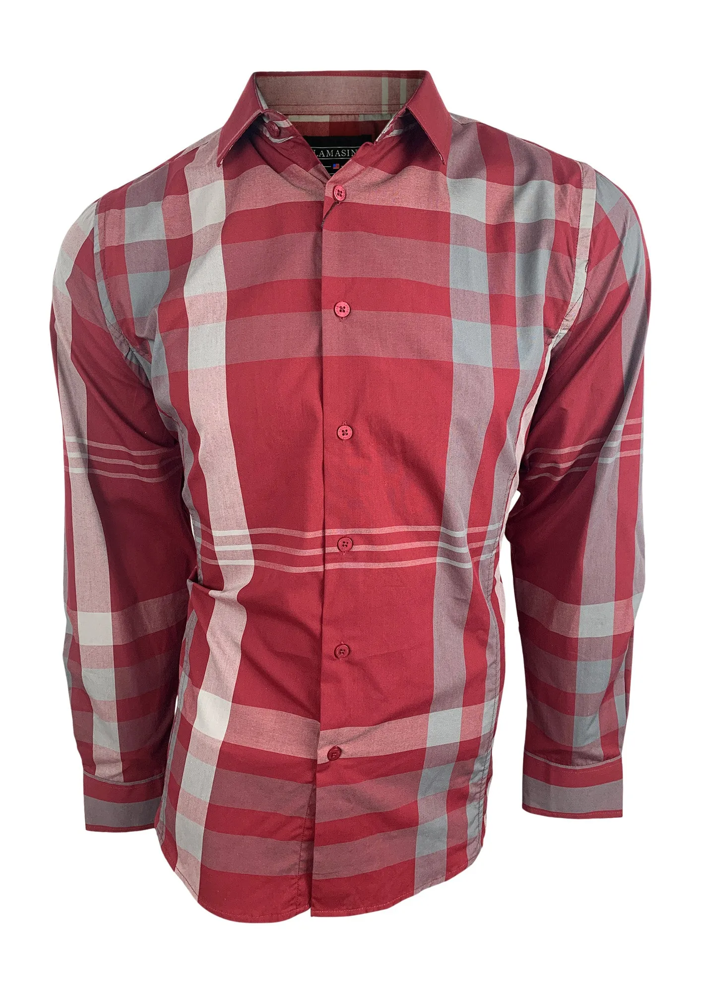 Camisa Lamasini 1490 Modern Fit manga larga Color Vino - Estilo Roberto Tapia