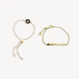 Carina Twist and To the Moon and Back Bracelet in gold Bundle