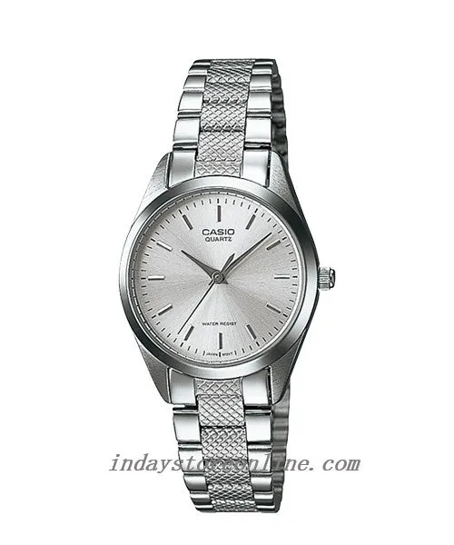 Casio Fashion Women's Watch LTP-1274D-7A Silver Stainless Steel Band Mineral Glass Triple-fold Clasp