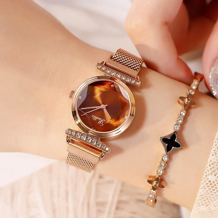 Chic Rhinestone Quartz Women's Watch