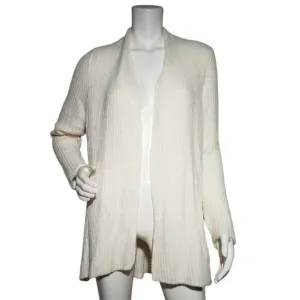 Chico's Zenergy Womens Size 3/XL Open Front Cardigan Ivory Long Sleeve Stretch