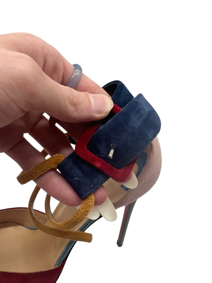 Christian Louboutin Suede Color Block Women's Shoes size 37 = US 7
