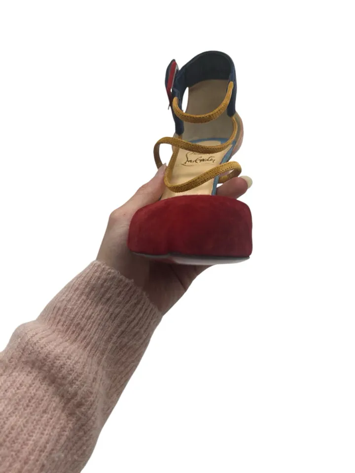 Christian Louboutin Suede Color Block Women's Shoes size 37 = US 7