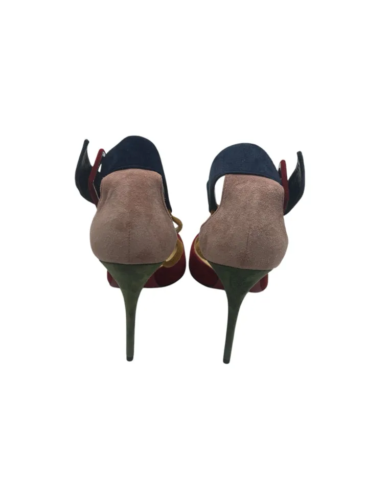 Christian Louboutin Suede Color Block Women's Shoes size 37 = US 7