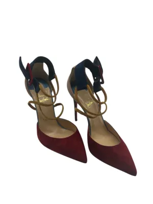 Christian Louboutin Suede Color Block Women's Shoes size 37 = US 7