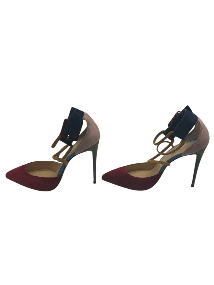 Christian Louboutin Suede Color Block Women's Shoes size 37 = US 7