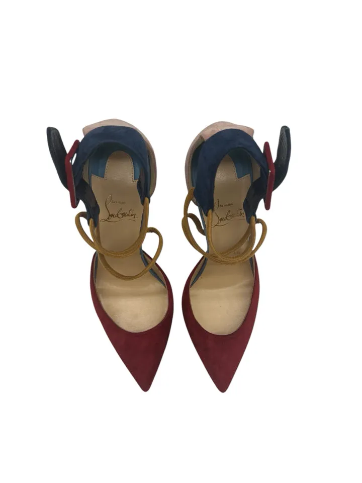 Christian Louboutin Suede Color Block Women's Shoes size 37 = US 7