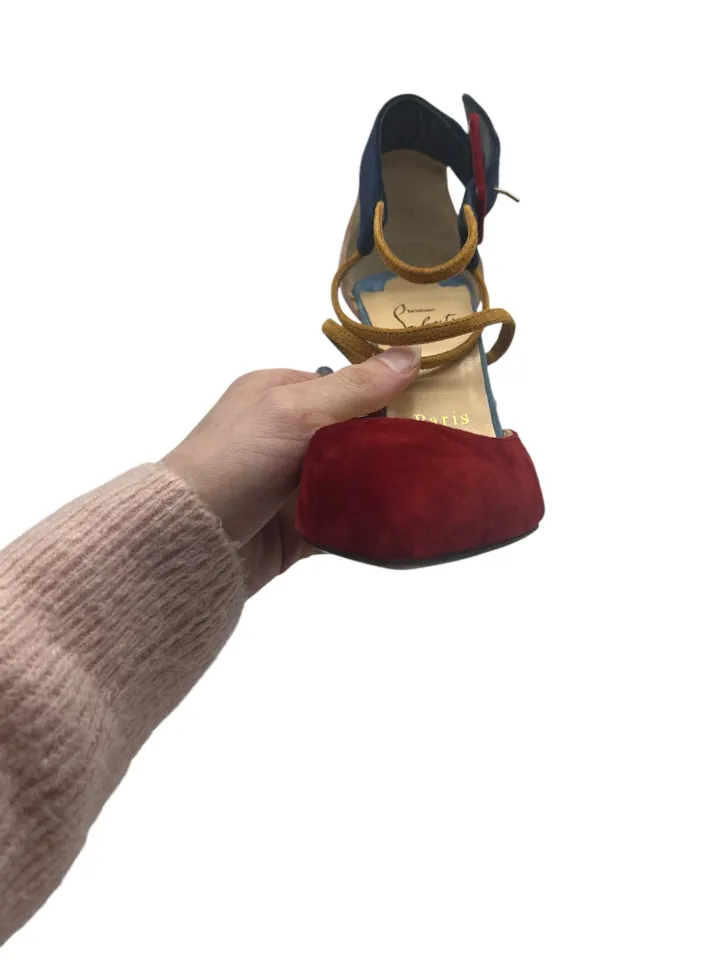 Christian Louboutin Suede Color Block Women's Shoes size 37 = US 7