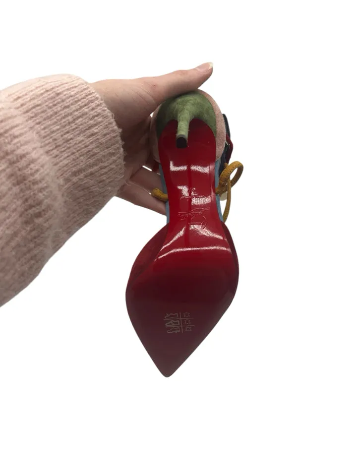 Christian Louboutin Suede Color Block Women's Shoes size 37 = US 7