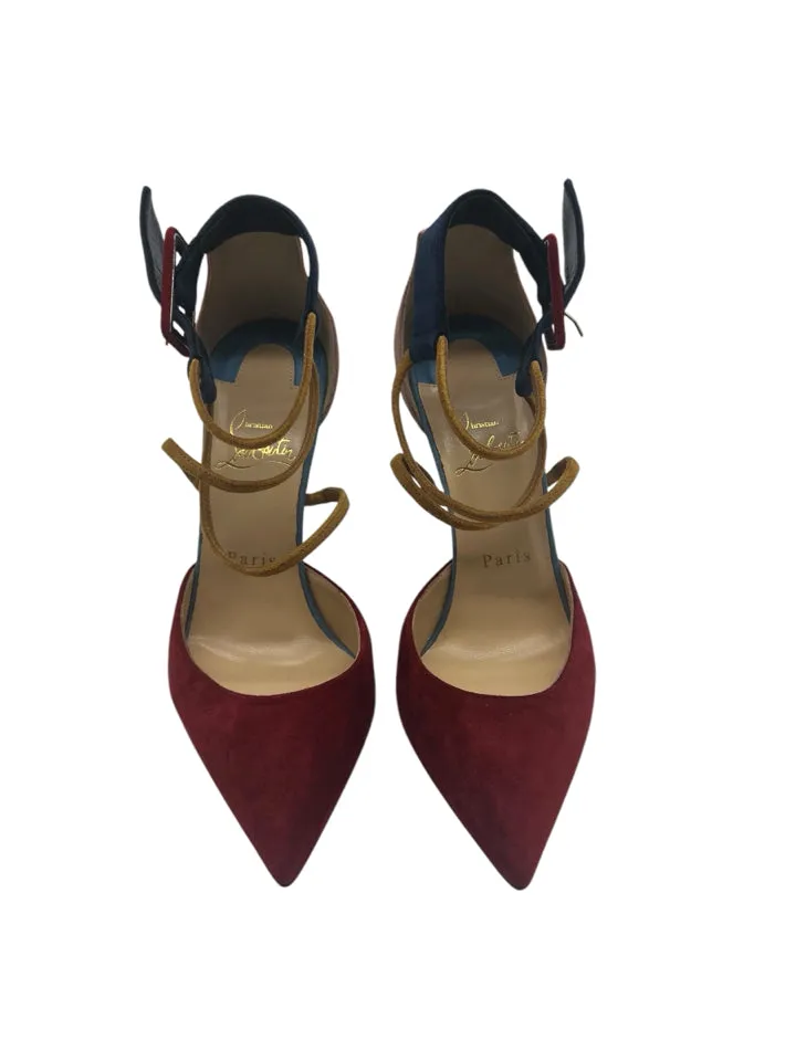 Christian Louboutin Suede Color Block Women's Shoes size 37 = US 7