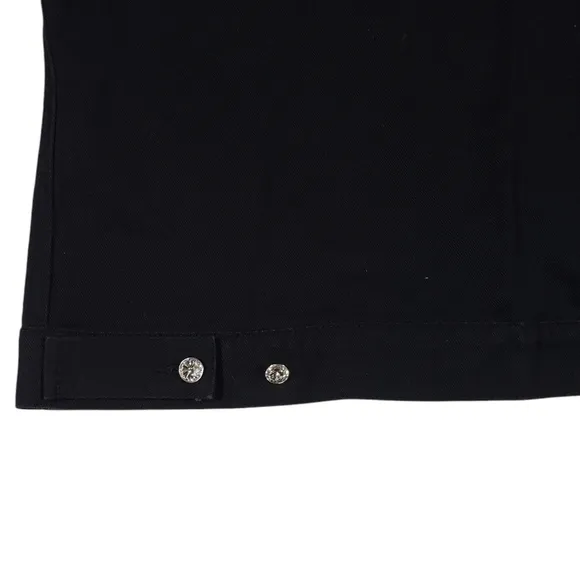 Christine Alexander Black Denim Jacket Sz Medium Swarovski Crystal Western Rodeo