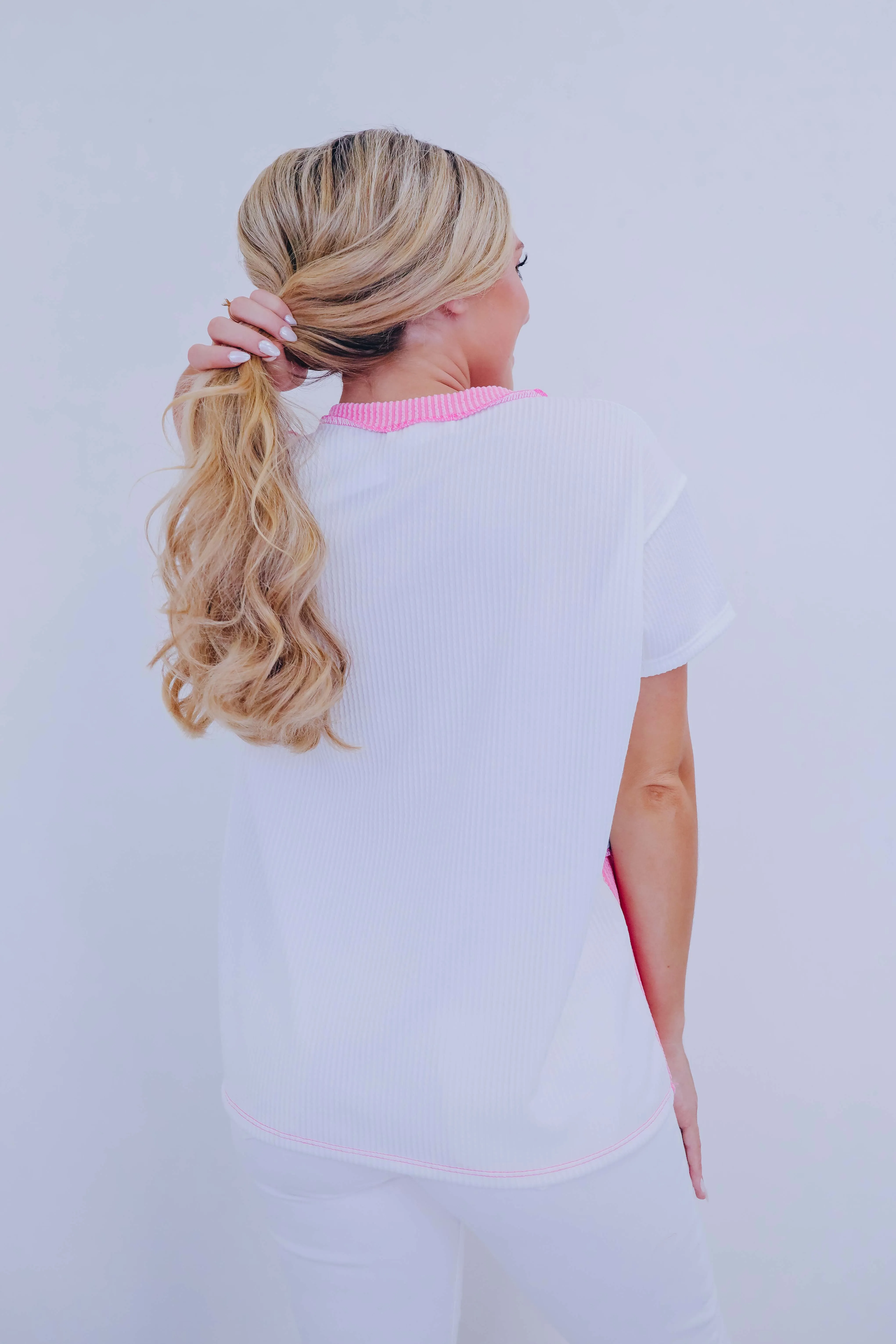 Clara Contrasting Color-Block Top - 2 Colors