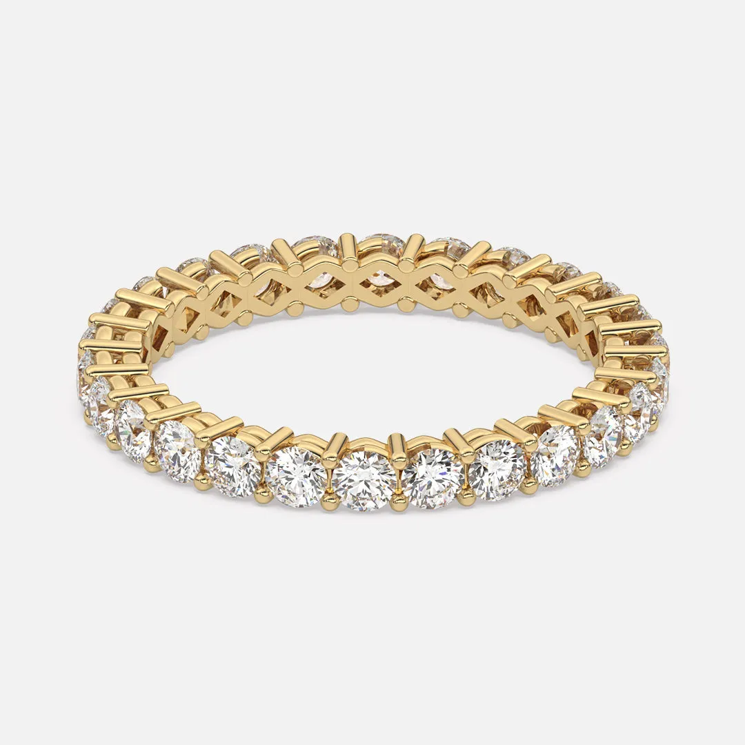 Classic 2.3mm Shared Prong Pavé Eternity Band