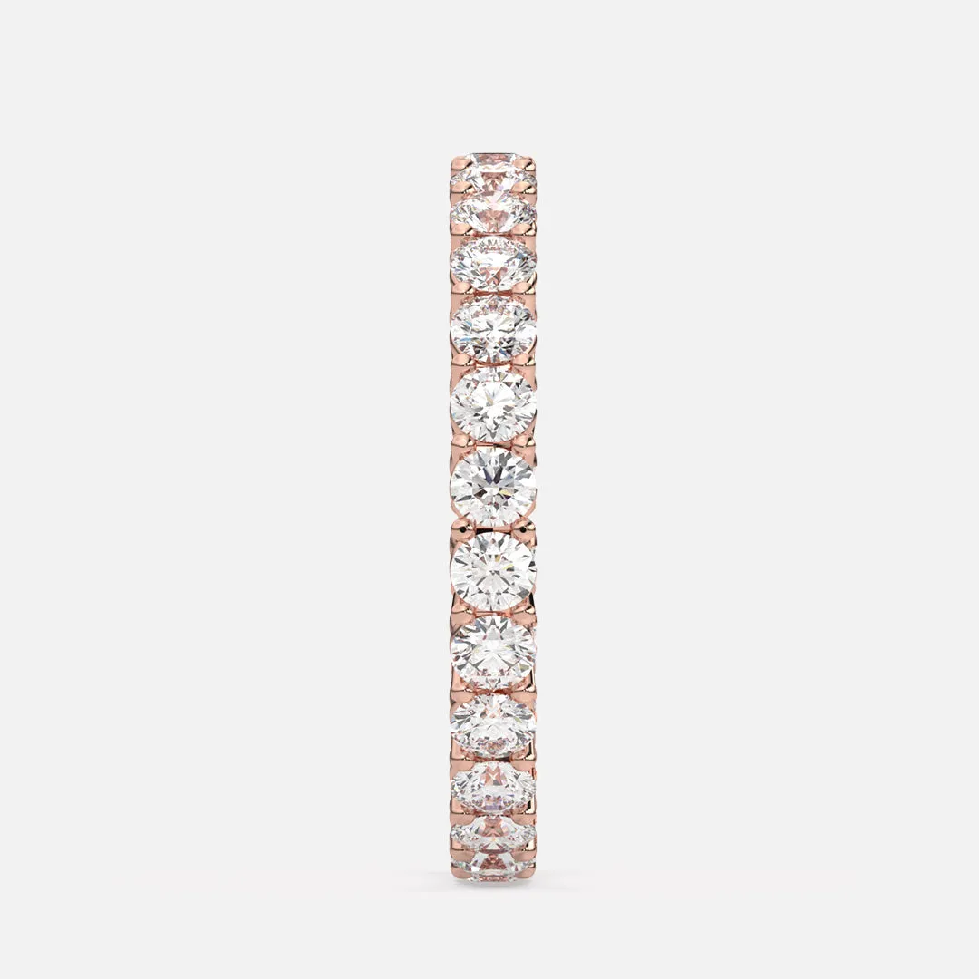 Classic 2.3mm Shared Prong Pavé Eternity Band