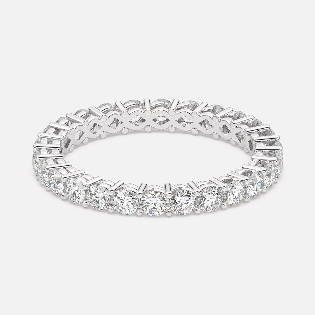 Classic 2.3mm Shared Prong Pavé Eternity Band