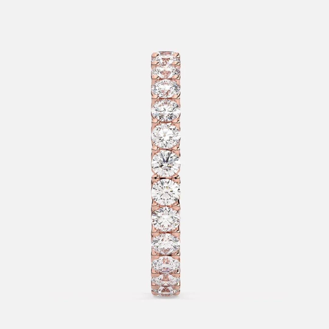 Classic 2.3mm Shared Prong Pavé Eternity Band