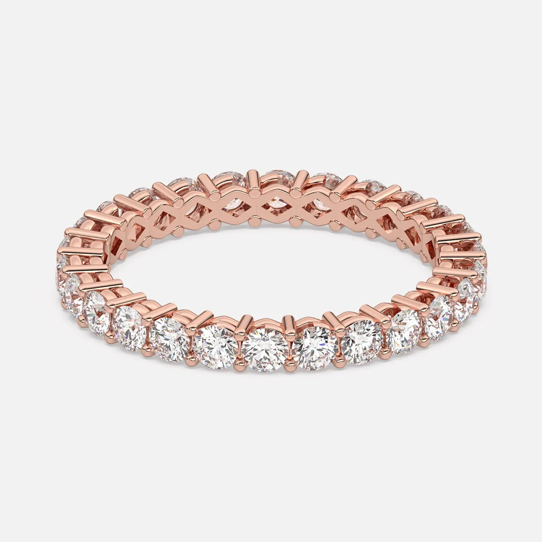 Classic 2.3mm Shared Prong Pavé Eternity Band