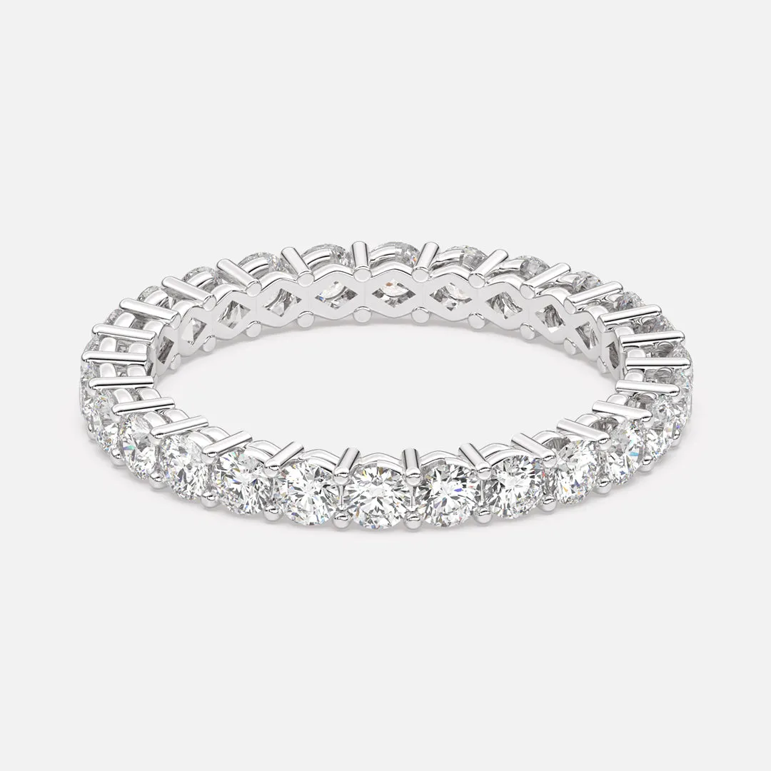 Classic 2.3mm Shared Prong Pavé Eternity Band