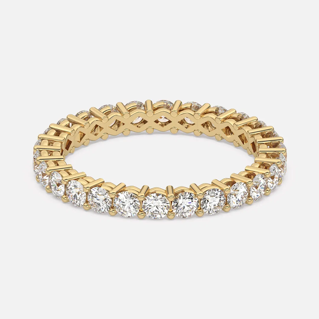 Classic 2.3mm Shared Prong Pavé Eternity Band