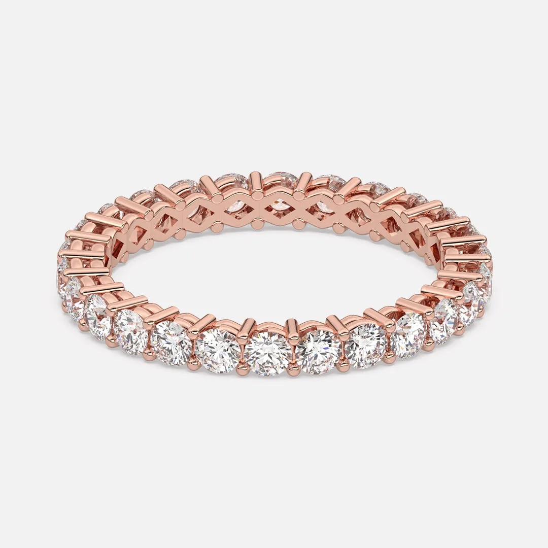 Classic 2.3mm Shared Prong Pavé Eternity Band