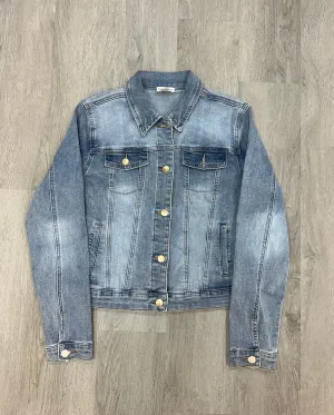 Classic Denim Jacket w/ Pockets - Vistablue