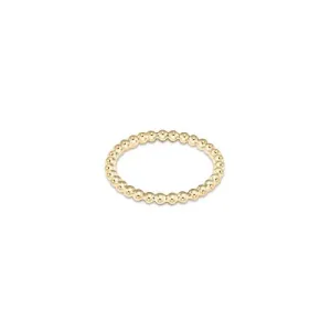 Classic Gold 2mm Bead Ring - Size 6