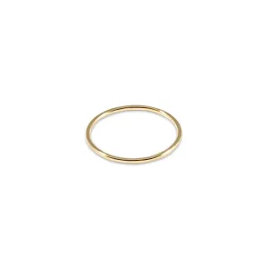 Classic Gold Thin Band Ring - Size 6
