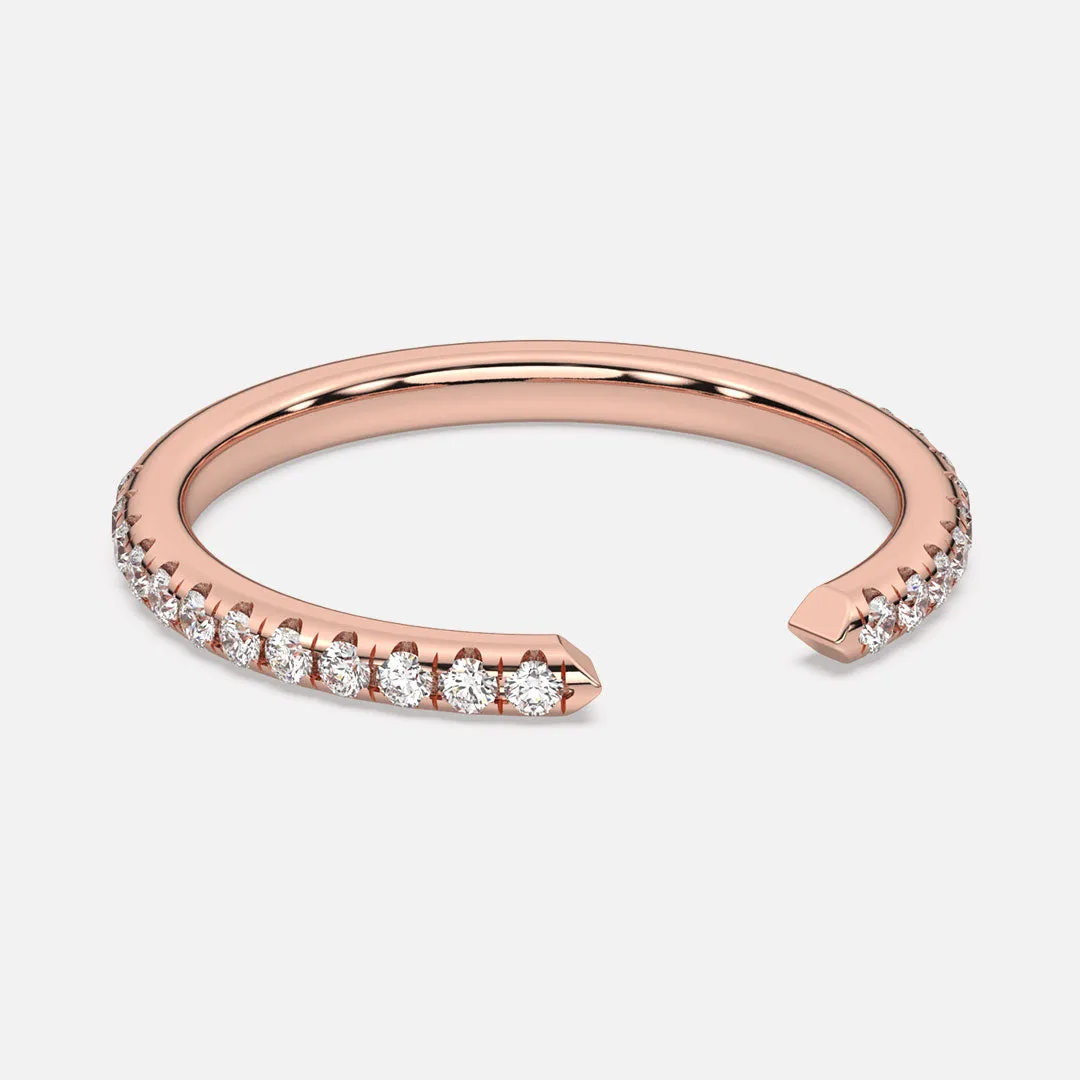 Classic Open Pavé Band
