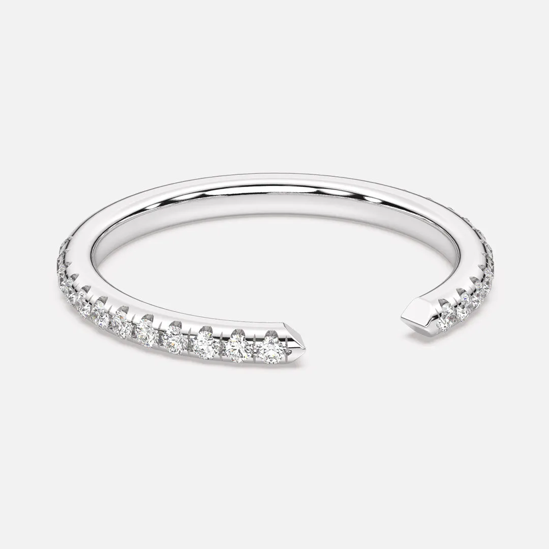 Classic Open Pavé Band