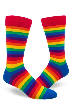 Classic Rainbow Striped Men's Socks