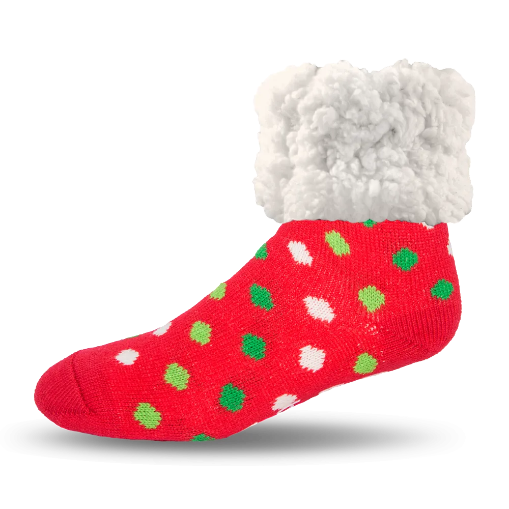 Classic Slipper Socks | Polka Dot Red