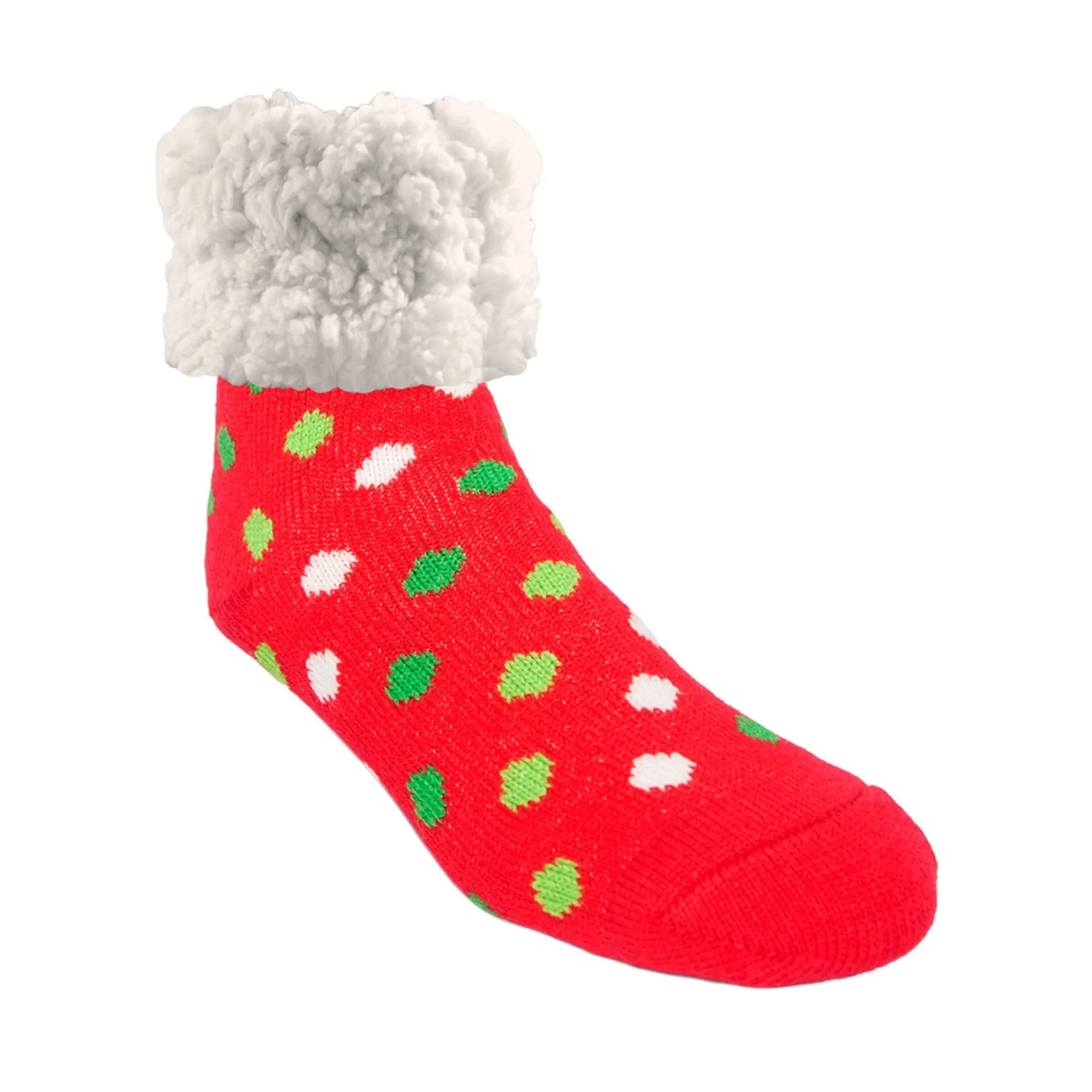 Classic Slipper Socks | Polka Dot Red