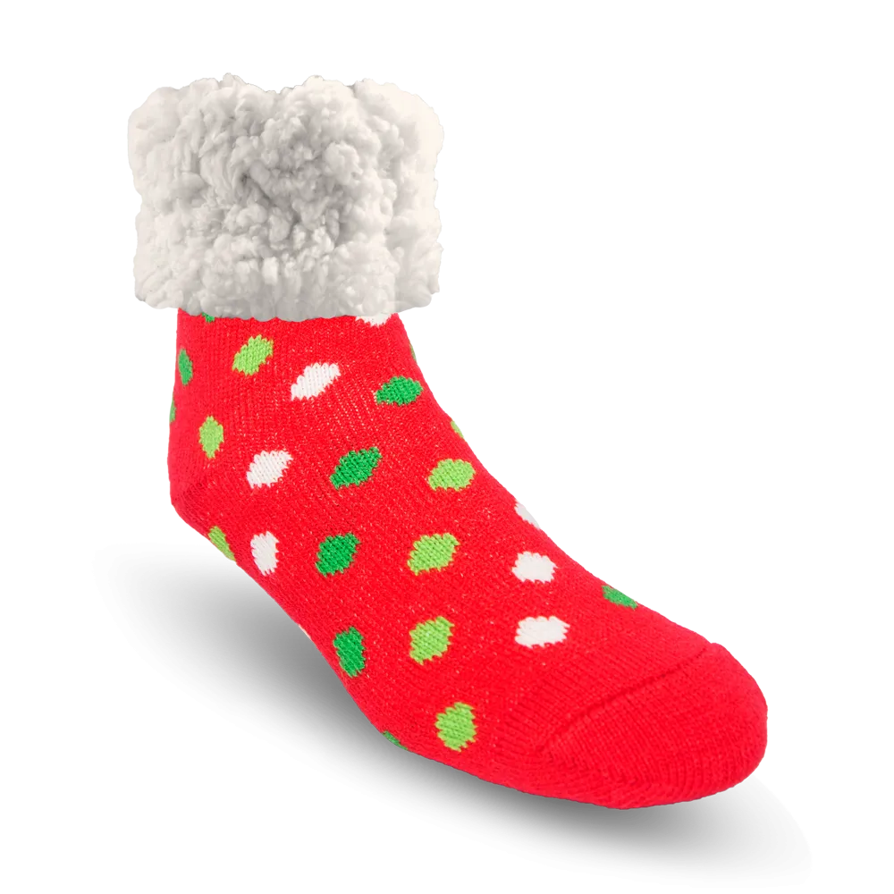 Classic Slipper Socks | Polka Dot Red
