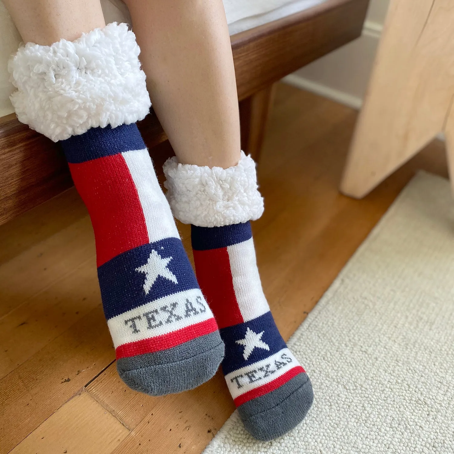 Classic Slipper Socks | Texas Lone Star