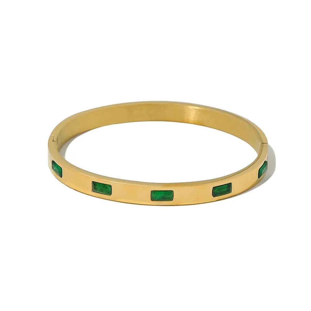 Classic Women's Bangle with Diamond Inlay