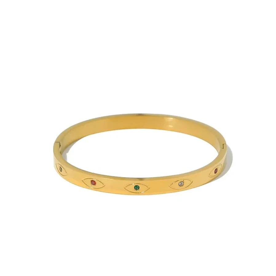 Classic Women's Bangle with Diamond Inlay